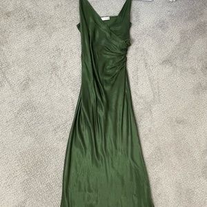 NWOT Zara Slip Midi Dress Green Sz. S